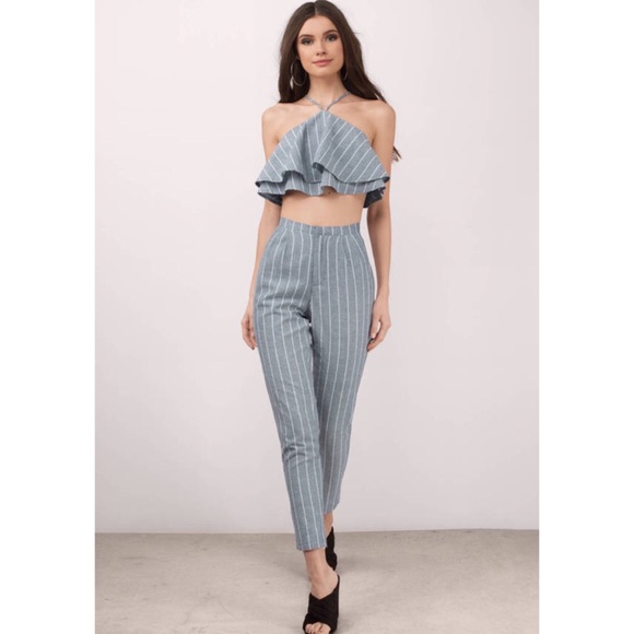 Tobi Striped Jumpsuit Set - Picture 1 of 8